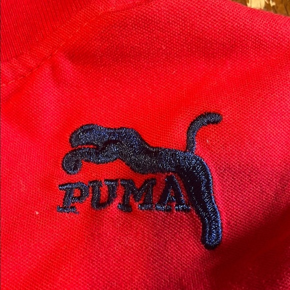 Puma Red and Blue Polo Shirts Casual Sportswear - Picture 3 of 4